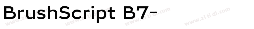 BrushScript B7字体转换